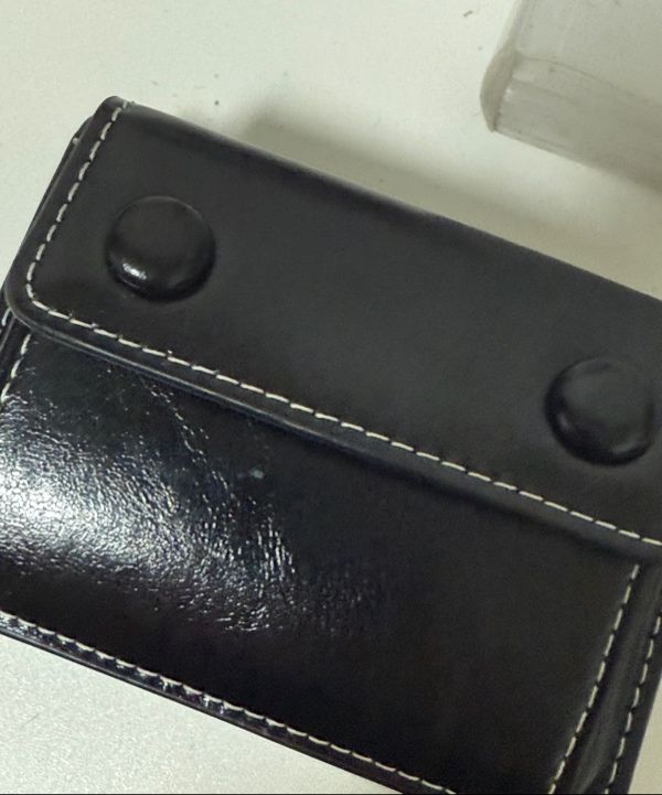 MUSINSA | LEMASQUE Dot pocket 3-fold half wallet coin bill