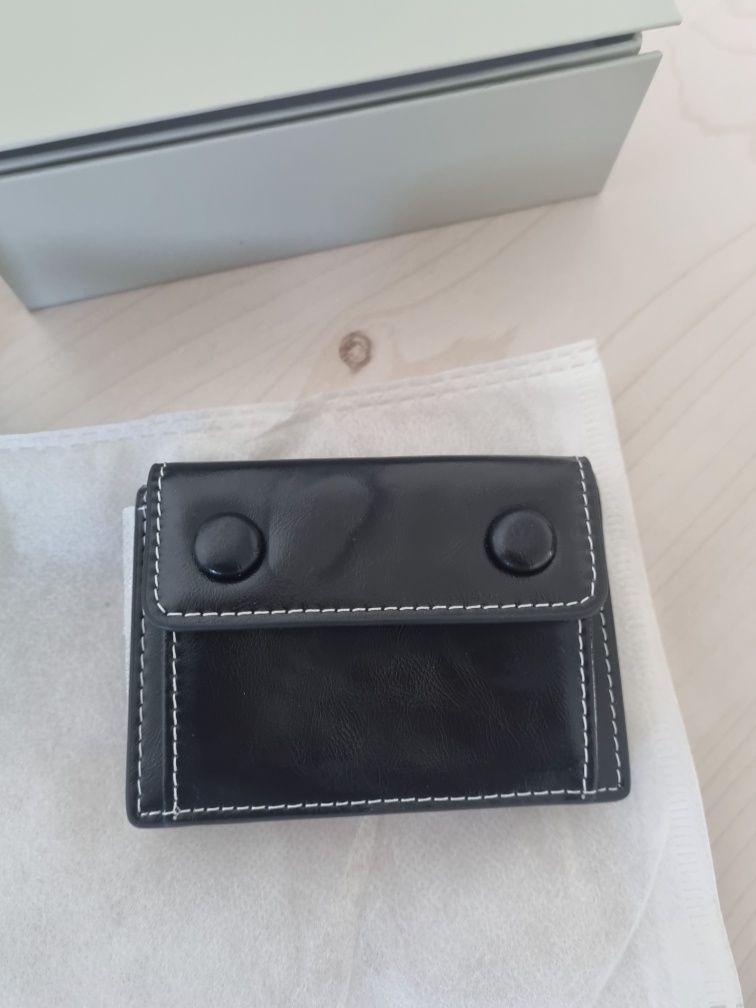 MUSINSA | LEMASQUE Dot pocket 3-fold half wallet coin bill