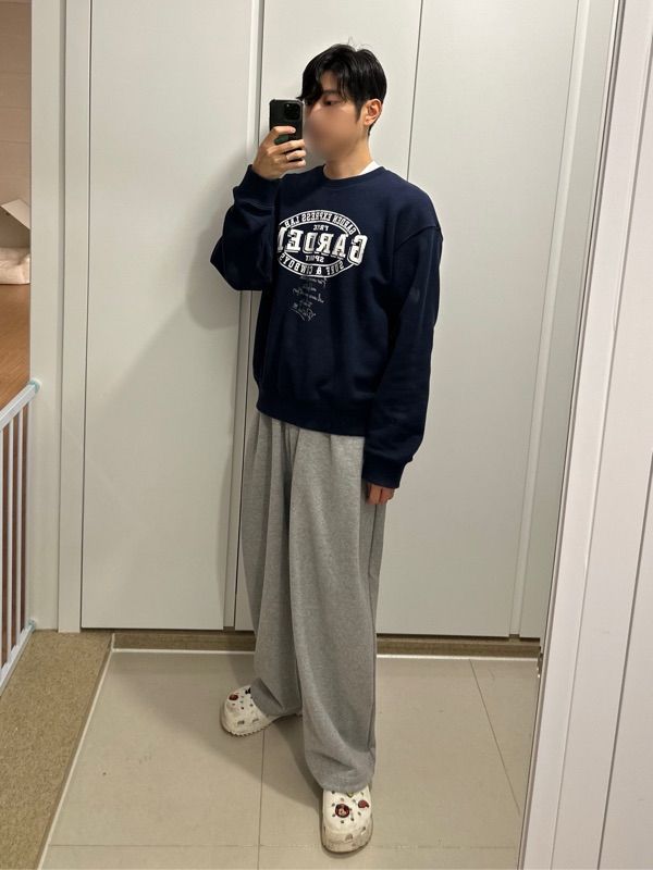 MUSINSA | UNION BLUE TWO TUCK WIDE SWEAT PANTS [MELANGE GRAY]