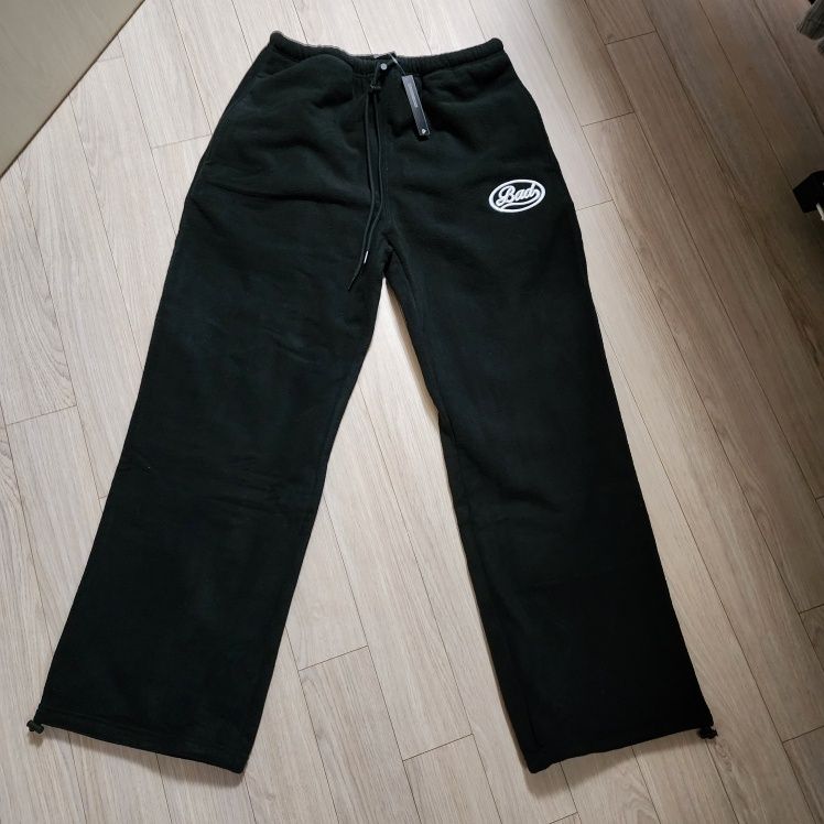 ◆BADBLOOD◆ ADS vintage 2 way jogger brushed navy at-pts22- Badblood Classic Logo 2 Way Curved Jogger Trousers - Navy