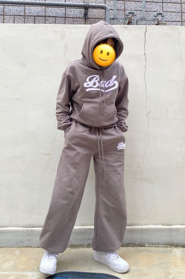 MUSINSA公式 | BADBLOOD Bad applique jogger loose fit - gray