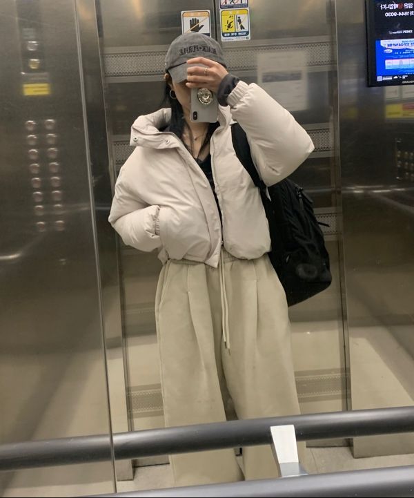 ★韓国人気★BADBLOOD★Cozy Hooded Puffer Jacket MUSINSA | BADBLOOD Cozy Hooded Puffer Jacket - Cream