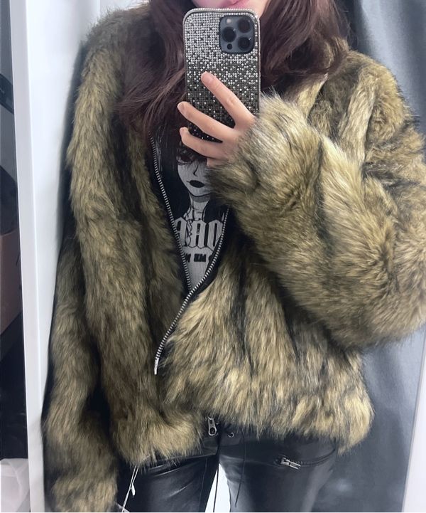 BADBLOOD★韓国大人気 The Fur Jacket MUSINSA | BADBLOOD Naja fur jacket - black