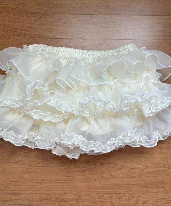 MUSINSA | ROUGHNECK Tutu Pants Skirt Cream