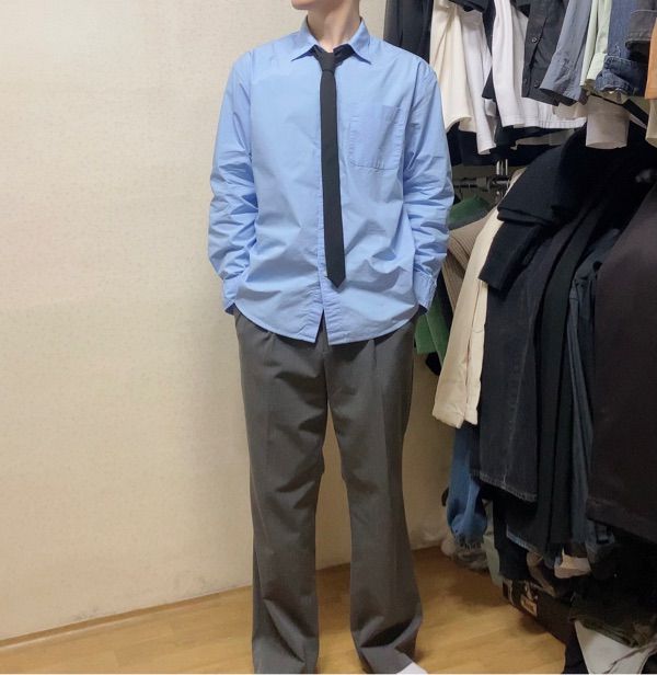 MUSINSA | MUSINSA STANDARD Relaxed Washed Poplin Shirt