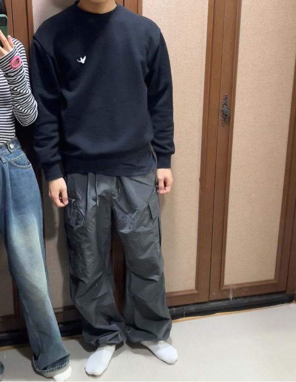 ★MUSINSA STANDARD★ Denim parachute cargo pants washed blac MUSINSA | MUSINSA STANDARD Denim Parachute Cargo Pants