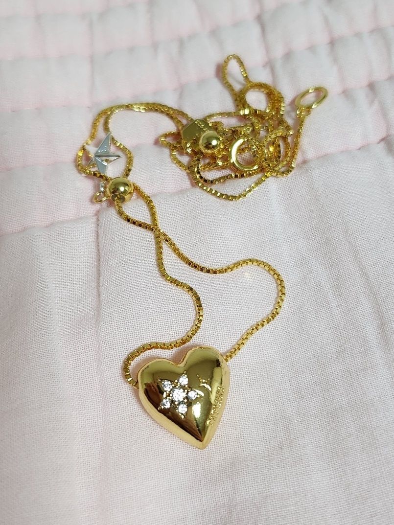 【TATIANA】(Silver925) Chocolat Heart Star Dangle Necklace MUSINSA | TATIANA (Silver 925) Chocolate Heart Star Dangle