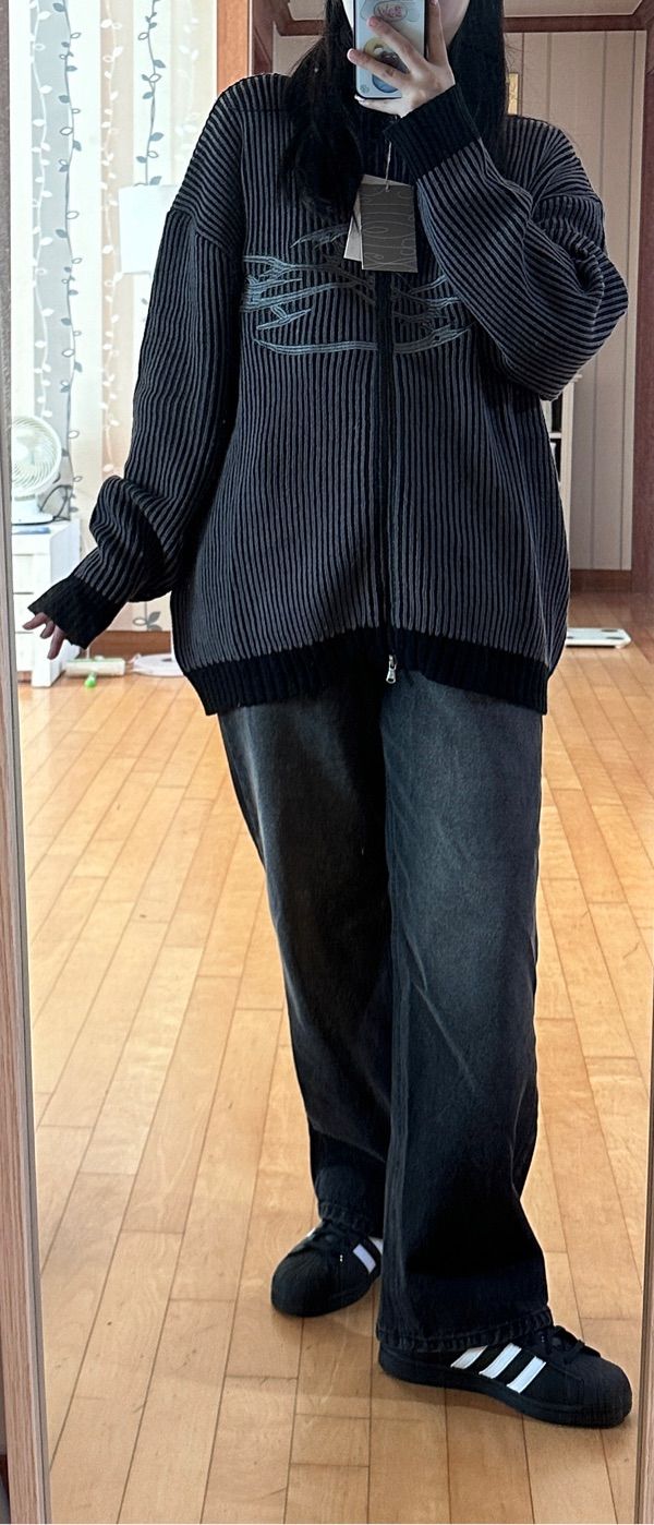 アウターその他 XTONZ XTK059 Broken Varsity Knit Zip-up BLACK XTK059BK MUSINSA | XTONZ XTK089 Tribal half turtleneck knit zip-up