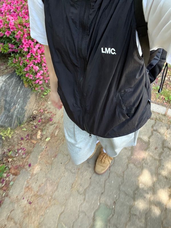 MUSINSA | LMC OG NYLON HOODIE VEST charcoal