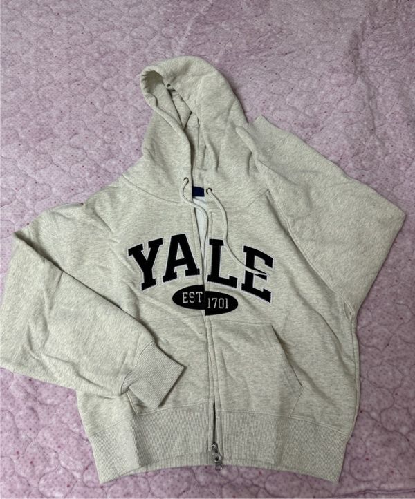 MUSINSA | YALE 2 TONE ARCH HOODIE ZIP-UP GRAY