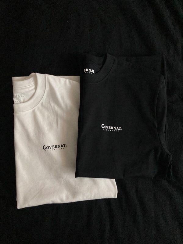 Tシャツ・カットソー COVERNAT Cool Cotton 2PACK T-Shirt White MUSINSA | COVERNAT [2PACK] Cool Cotton T-shirt Black+White