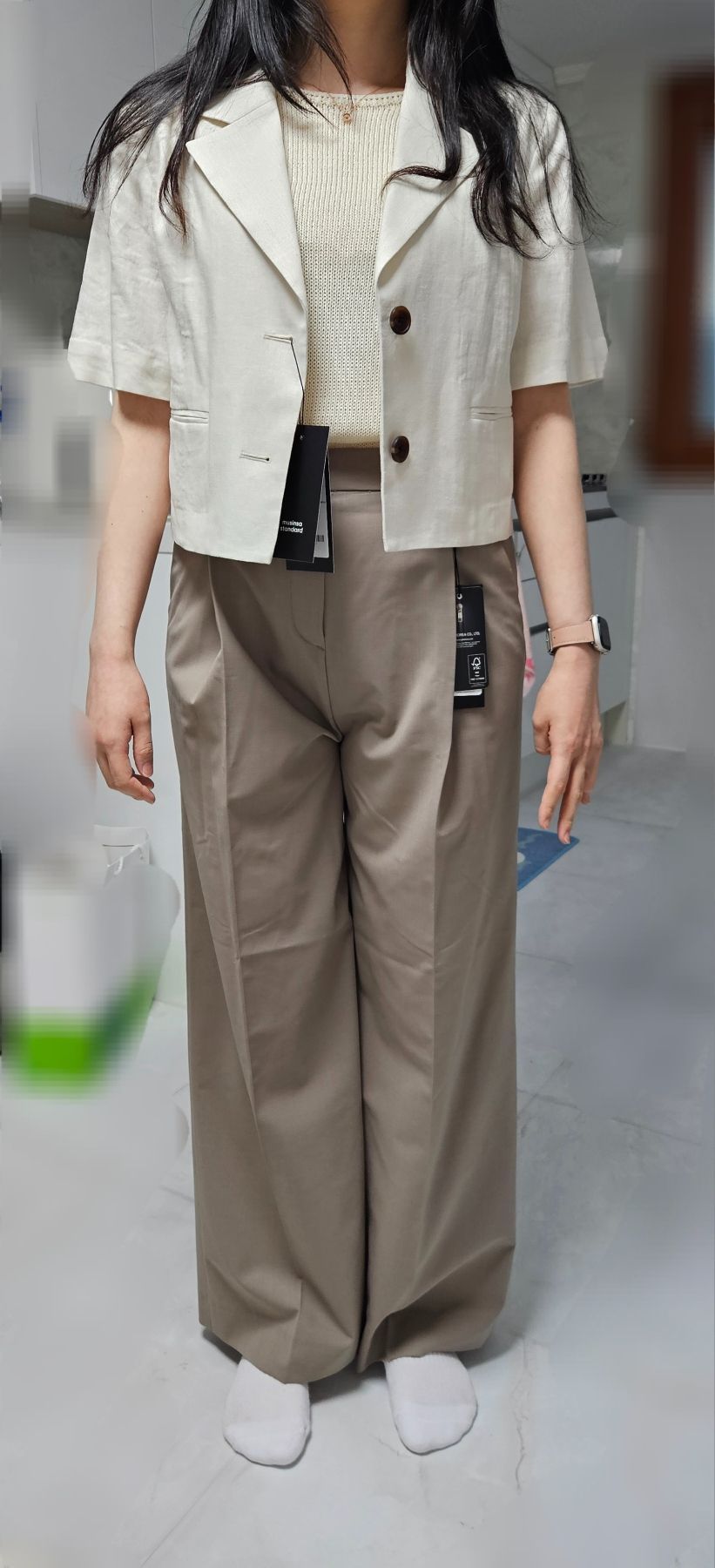 MUSINSA | MUSINSA STANDARD WOMAN Women's Linen Blend Crop