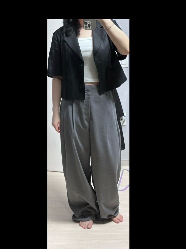 MUSINSA STANDARD ■ LIGHTWEIGHT CROPPED SHORT SLEEVE BLAZER MUSINSA | MUSINSA STANDARD WOMAN [Cool Standard] Women's