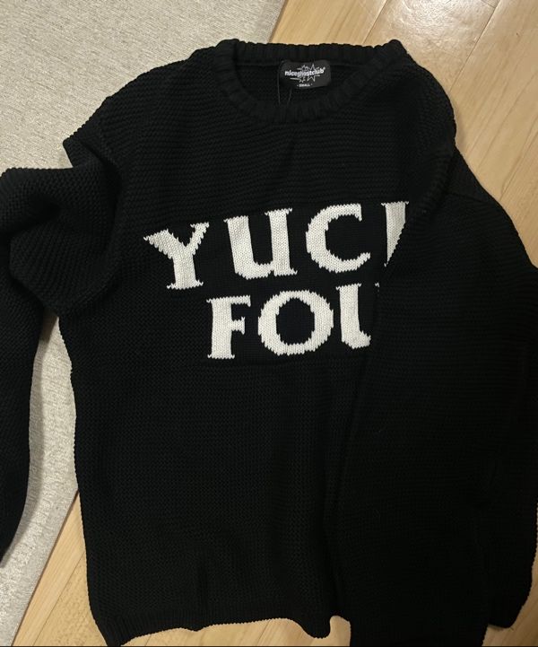 Tシャツ・カットソー [NICEGHOSTCLUB]YUCK FOU NET KNIT TEE_RED (NG2ESUK604A) 나이스고스트클럽(NICEGHOSTCLUB) YUCK FOU NET KNIT TEE_RED