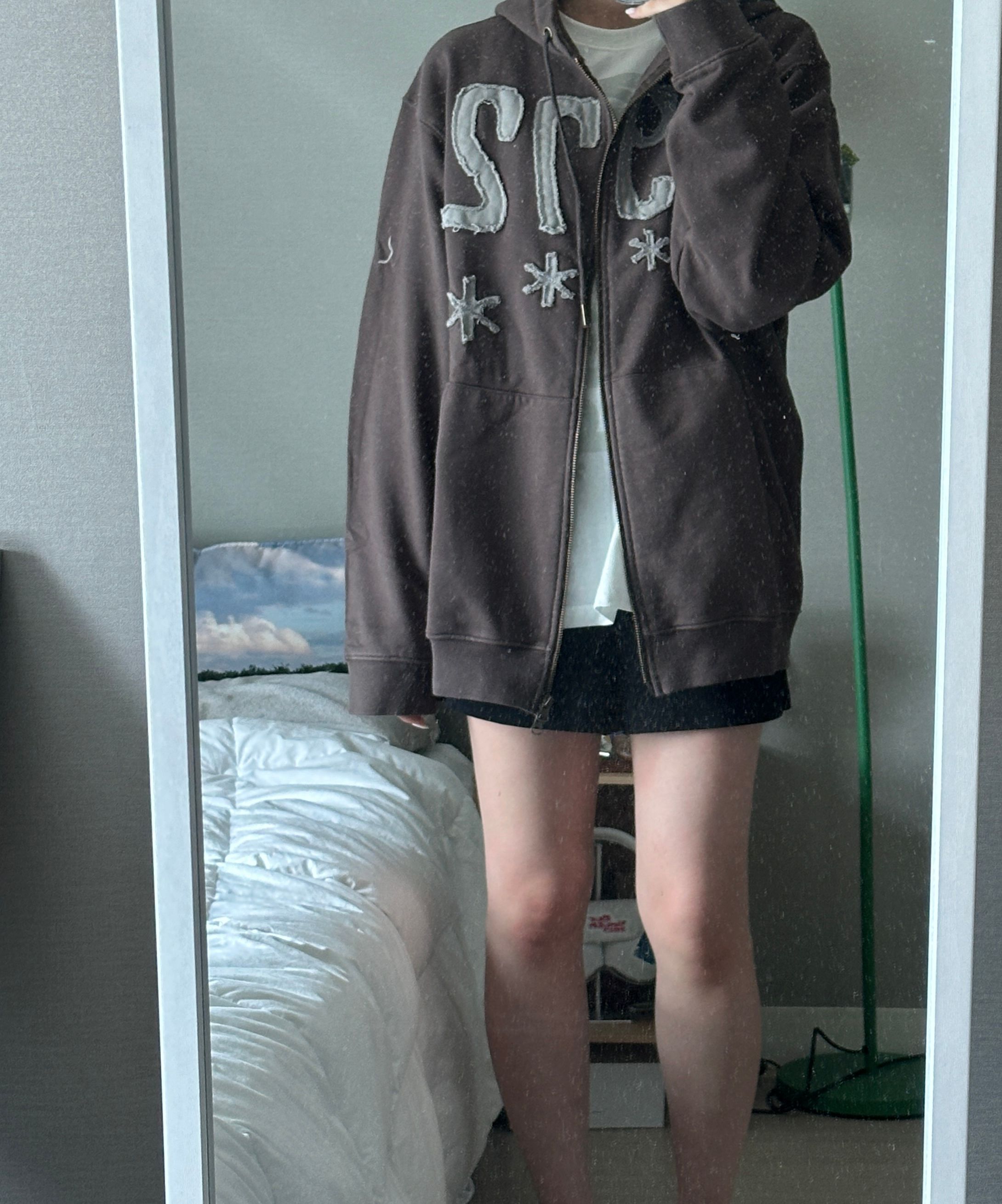 MUSINSA | THE COLDEST MOMENT TCM 1972 hooded zip-up (dark brown)