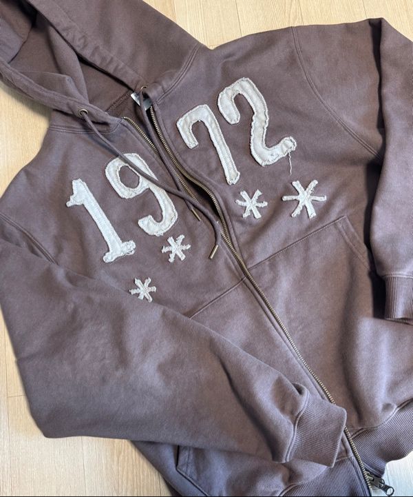 MUSINSA | THE COLDEST MOMENT TCM 1972 hooded zip-up (dark brown)