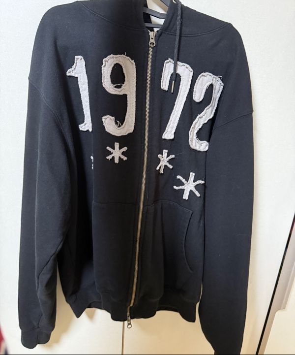 MUSINSA | THE COLDEST MOMENT TCM 1972 hooded zip-up (black)