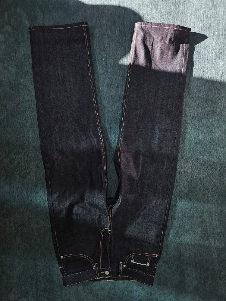MUSINSA | MUSINSA STANDARD Selvedge wide denim pants [deep