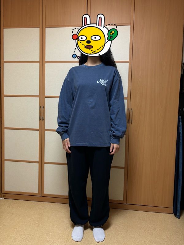 Tシャツ・カットソー CAVISH PIGMENT SELLER LOGO LS TEE 4BFT297 CAVISH] PIGMENT SELLER LOGO LS TEE CHARCOAL(CV2ESUT552A