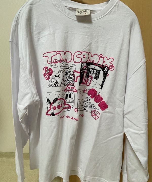 ★TIMCOMIX★ Comics Spray Cartoon Graphic Long Sleeve White MUSINSA | TIMCOMIX Comics Spray Cartoon Graphic Long
