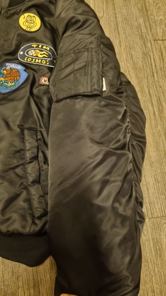 MUSINSA | TIMCOMIX TIM COSMOS PATCH MA-1 JACKET BLACK