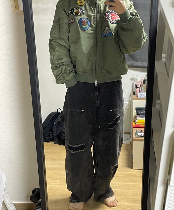 MUSINSA | TIMCOMIX TIM COSMOS PATCH MA-1 JACKET KHAKI