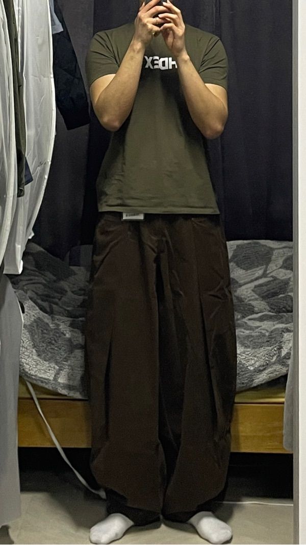 IDWS ■ Soft Suede Twill Balloon Pants MUSINSA | IDWS Soft Suede Twill Balloon Pants Brown