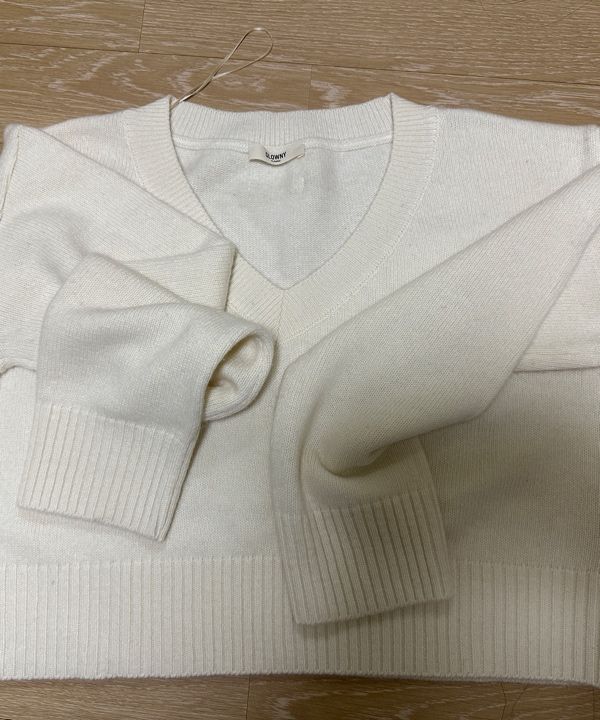 MUSINSA | GLOWNY G CLASSIC V-NECK KNIT PULLOVER (IVORY)