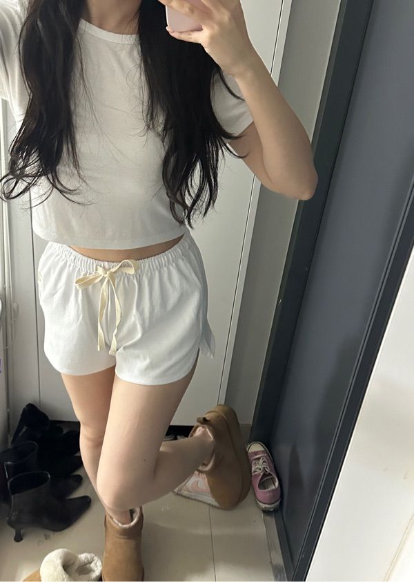 ★GLOWNY★ G CLASSIC SOFT SHORTS (WHITE) glowny】G CLASSIC SOFT SHORTS (GLOWNY/ショートパンツ