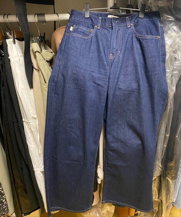 GLOWNY 901 LOW-RISE WIDE LEG JEANS デニム MUSINSA公式 | GLOWNY 901 LOW-RISE WIDE LEG JEANS (DEEP BLUE)