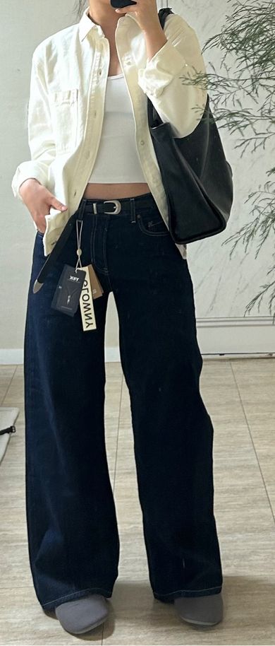 MUSINSA | GLOWNY 901 LOW-RISE WIDE LEG JEANS (DEEP BLUE)