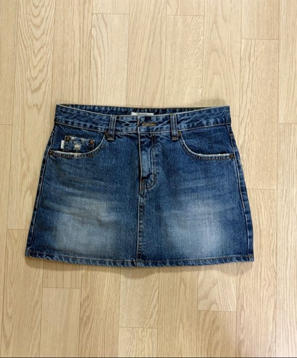 MUSINSA | GLOWNY 99 LOW-RISE MINI SKIRT (BLUE)