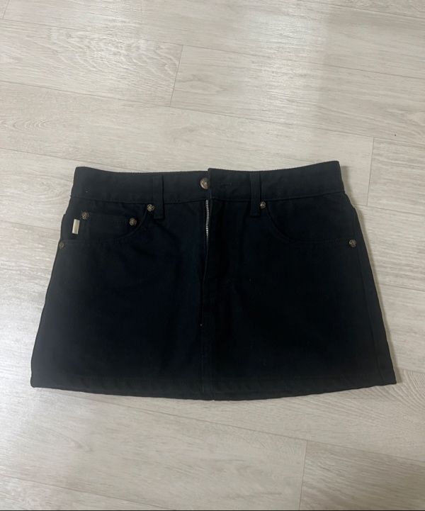 MUSINSA公式 | GLOWNY 99 LOW-RISE MINI SKIRT (BLACK)