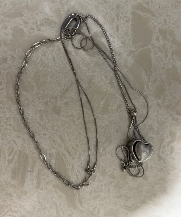 【SENTIMENTS】NO.480 HEART CODE LOCK CHAIN NECKLACE / 追跡付 SENTIMENTS】NO.480 HEART CODE LOCK CHAIN NECKLACE / 追跡付