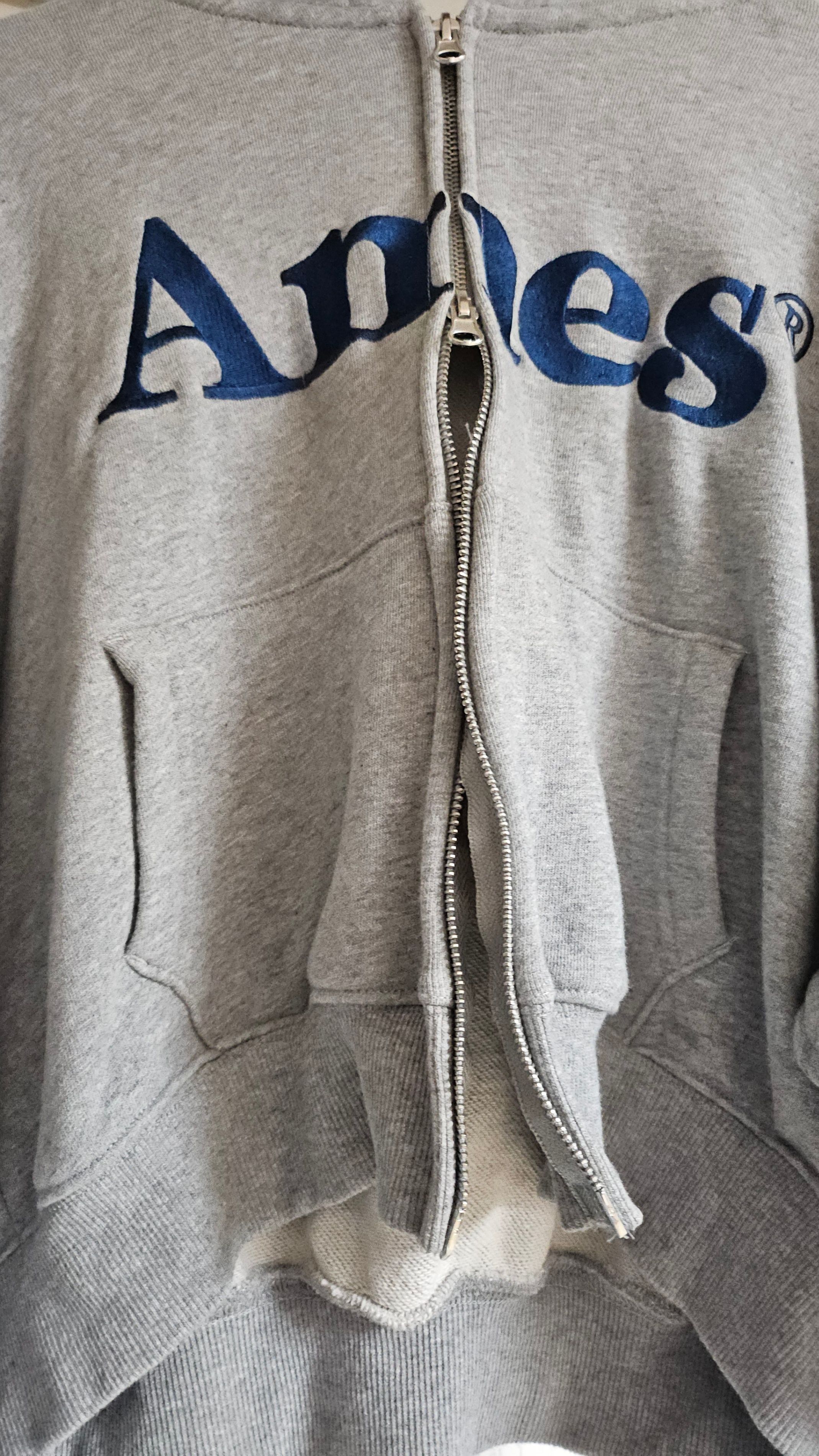 MUSINSA | AMES-WORLDWIDE BASIC LOGO HOODIE ZIP UP GRAY