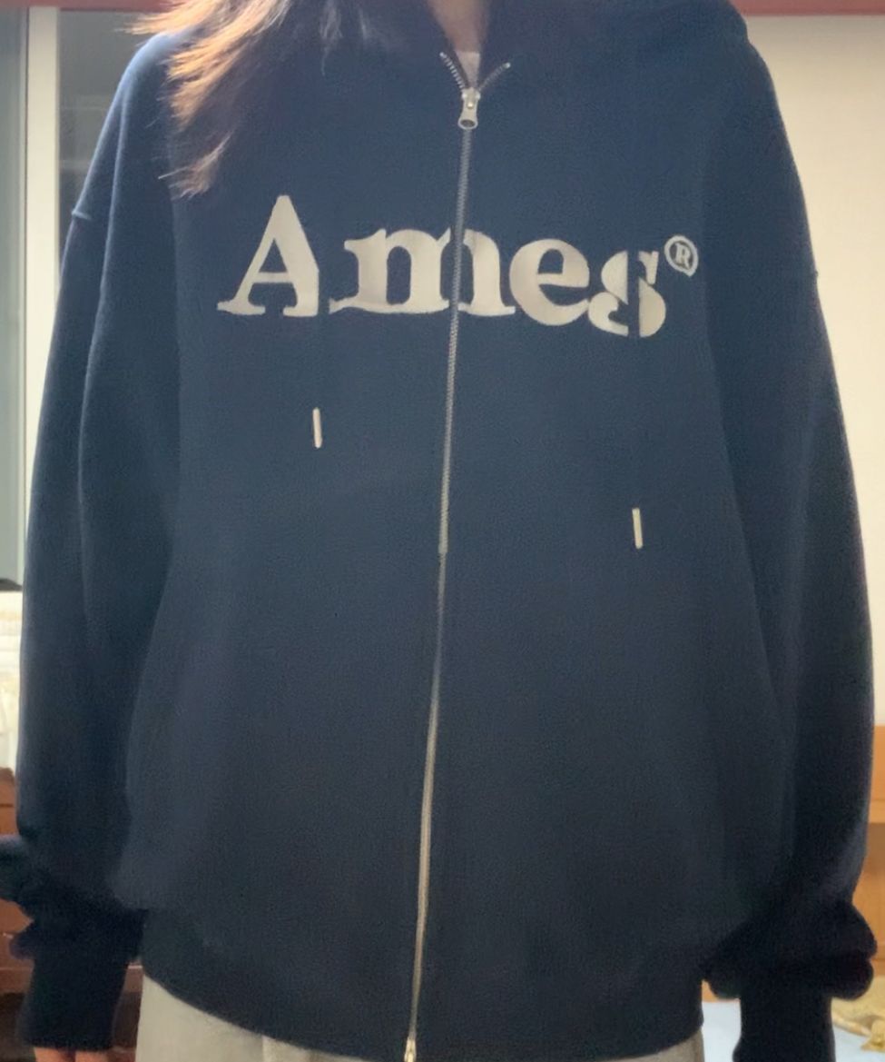 ★AMES-WORLDWIDE★OFF SHOULDER ZIP UP NAVY★正規品/直送料込 AMES-WORLDWIDE] OFF SHOULDER ZIP UP NAVY | もごつ