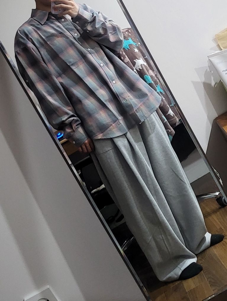 【DNSR】Oversized Flannel Checkered Shirt Pink MUSINSA | DNSR Oversized flannel check shirt pink