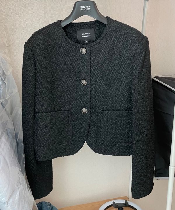 MUSINSA | MUSINSA STANDARD WOMAN Women's Round Neck Tweed Jacket