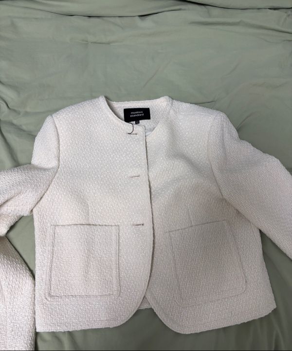 ジャケット・アウター MUSINSA ROUND NECK TWEED JACKET MUSINSA | MUSINSA STANDARD ROUND NECK TWEED JACKET [BLACK]