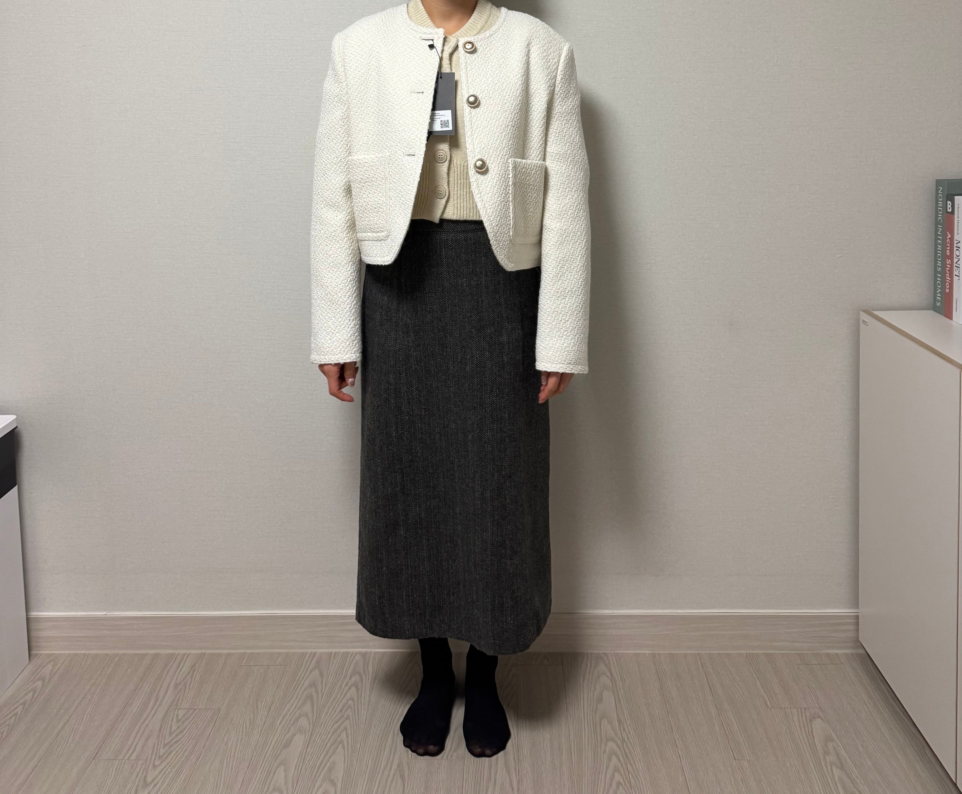 MUSINSA | MUSINSA STANDARD WOMAN Women's Round Neck Tweed Jacket