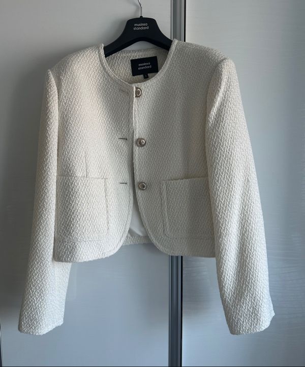 MUSINSA | MUSINSA STANDARD WOMAN Womens Round Neck Tweed Jacket