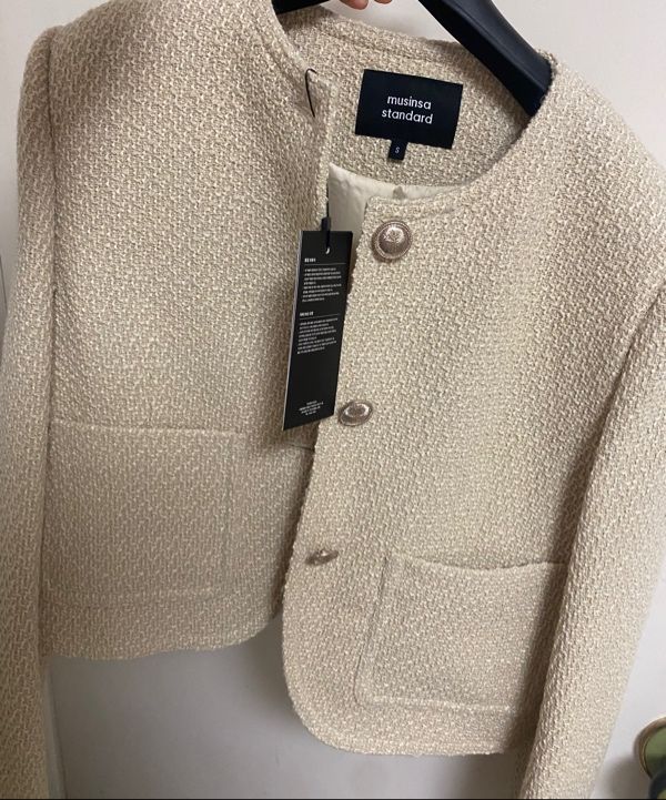 MUSINSA | MUSINSA STANDARD WOMAN Women's Round Neck Tweed Jacket