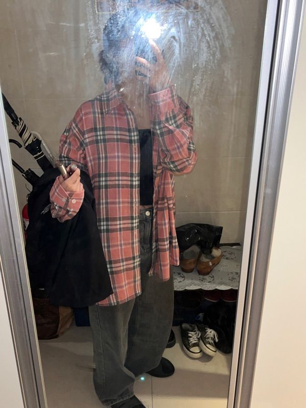 ☆F.ILLUMINATE☆ Overfit forest check shirt brown MUSINSA | FILLUMINATE Overfit Forest Check Shirt-Brown