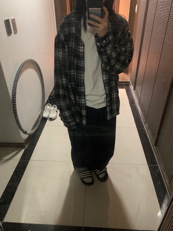 ☆F.ILLUMINATE☆ Overfit forest check shirt brown Overfit Forest Check Shirt-Brown - filluminate | 60% - Asian