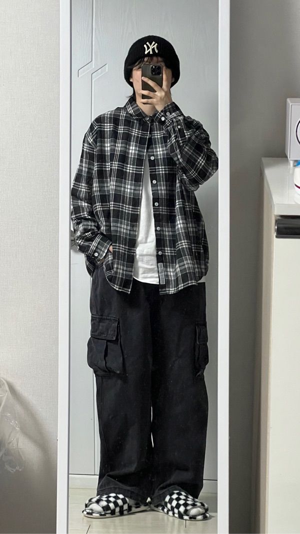 ☆F.ILLUMINATE☆ Overfit forest check shirt brown Overfit Forest Check Shirt-Brown - filluminate | 60% - Asian