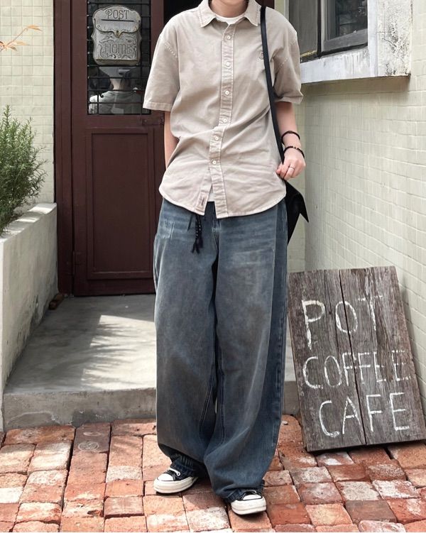 MUSINSA公式 | FILLUMINATE Damaged washed denim pants