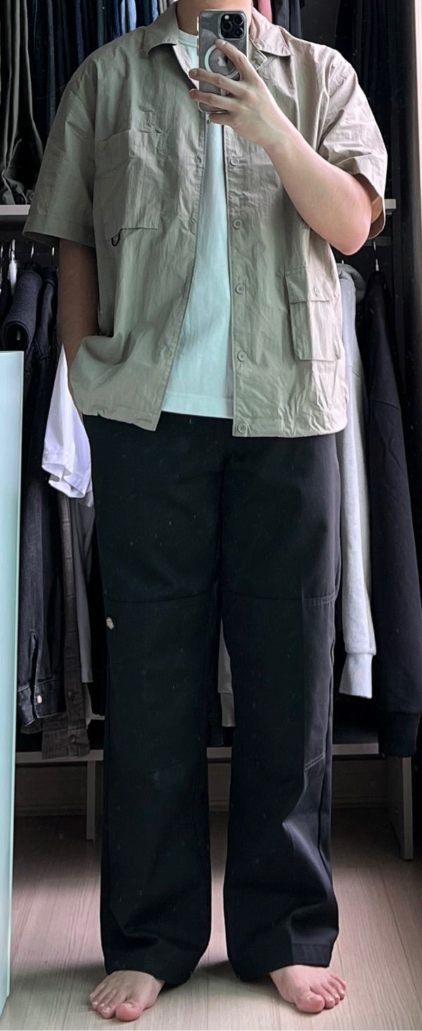 ★MUSINSA STANDARD★ City Leisure CN Oversized Shirt Khaki M MUSINSA | MUSINSA STANDARD City Leisure CN Oversized Short