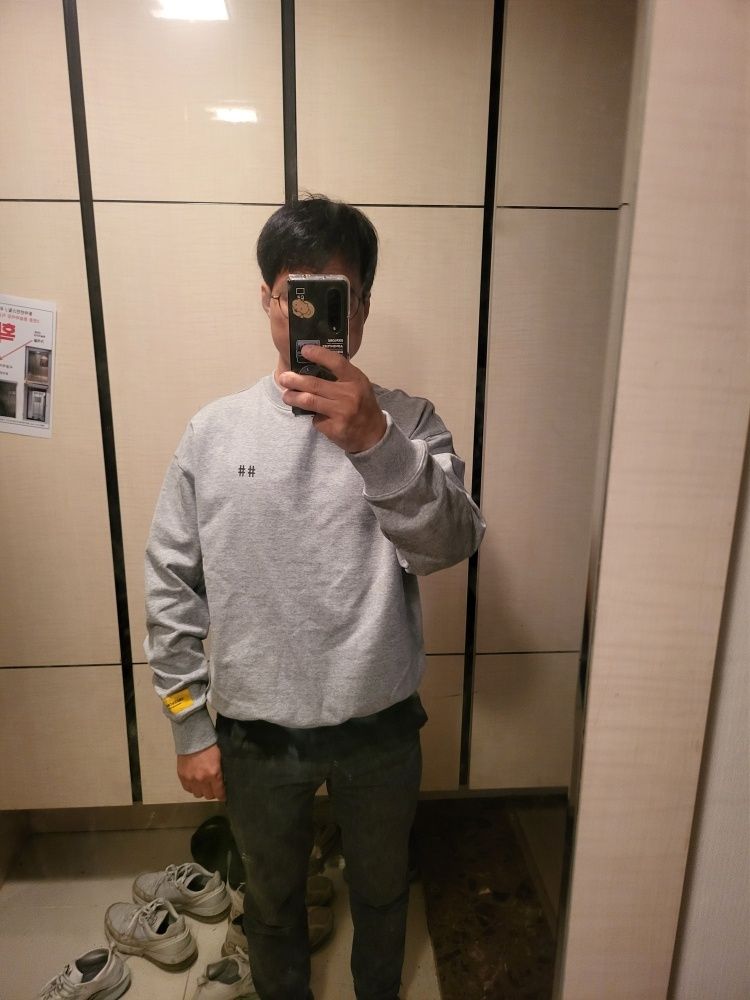 B.TRILL■Stamp hashtag sweatshirt ■送料込 MUSINSA | BEENTRILL NEWYORK Yellow Taping Hashtag Overfit