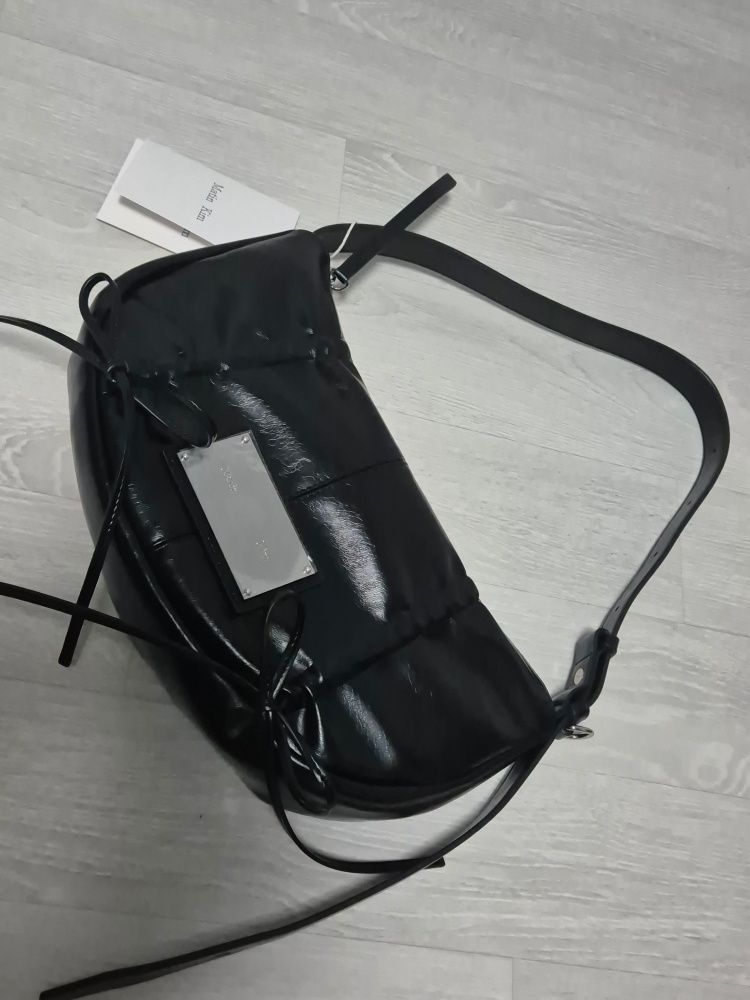 MUSINSA | MATIN KIM HALF SHIRRING RIBBON ROUND BAG (3 colors)