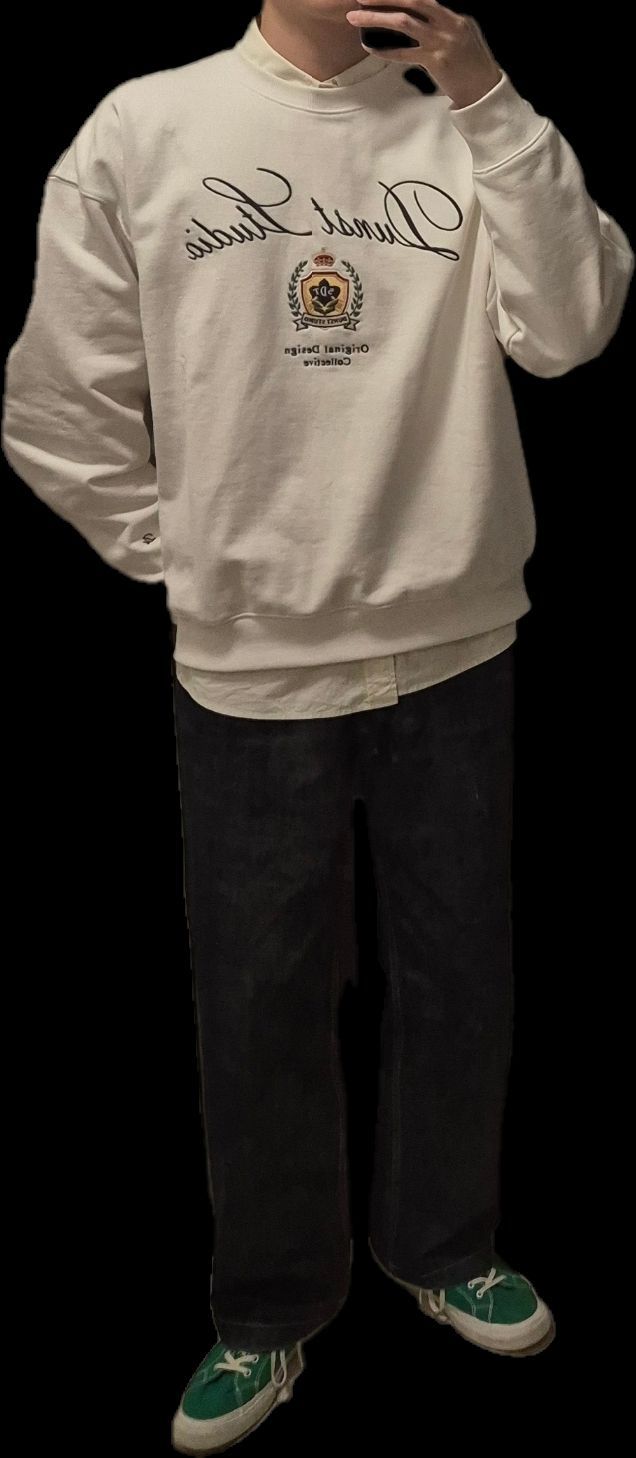 Dunst ♥ UNISEX CLASSIC LOGO SWEATSHIRT / 追跡付 MUSINSA | DUNST CLASSIC LOGO SWEATSHIRT_UNISEX_UDTS5A113_CREAM